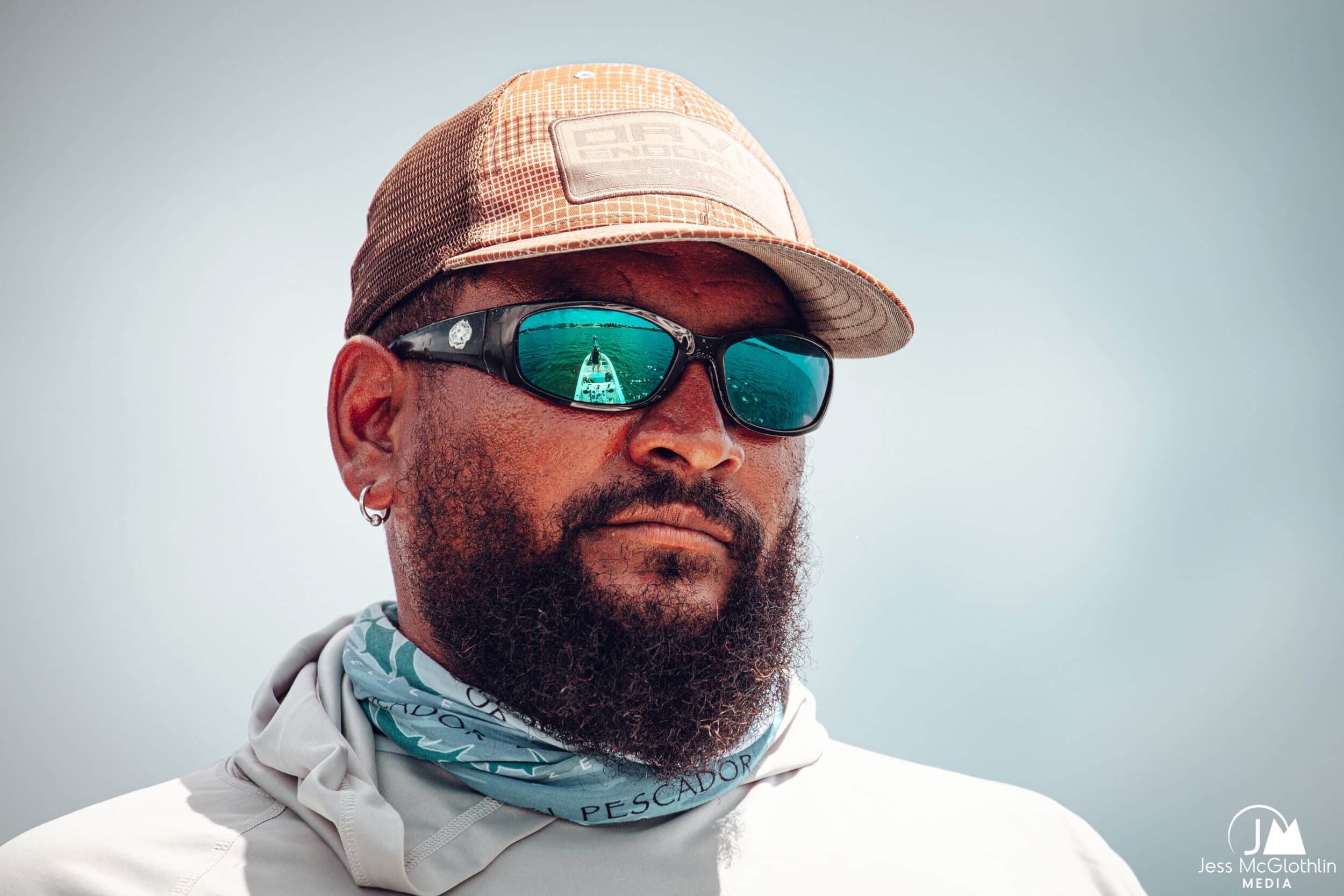 Expert angler focused and ready for a successful day on the water.