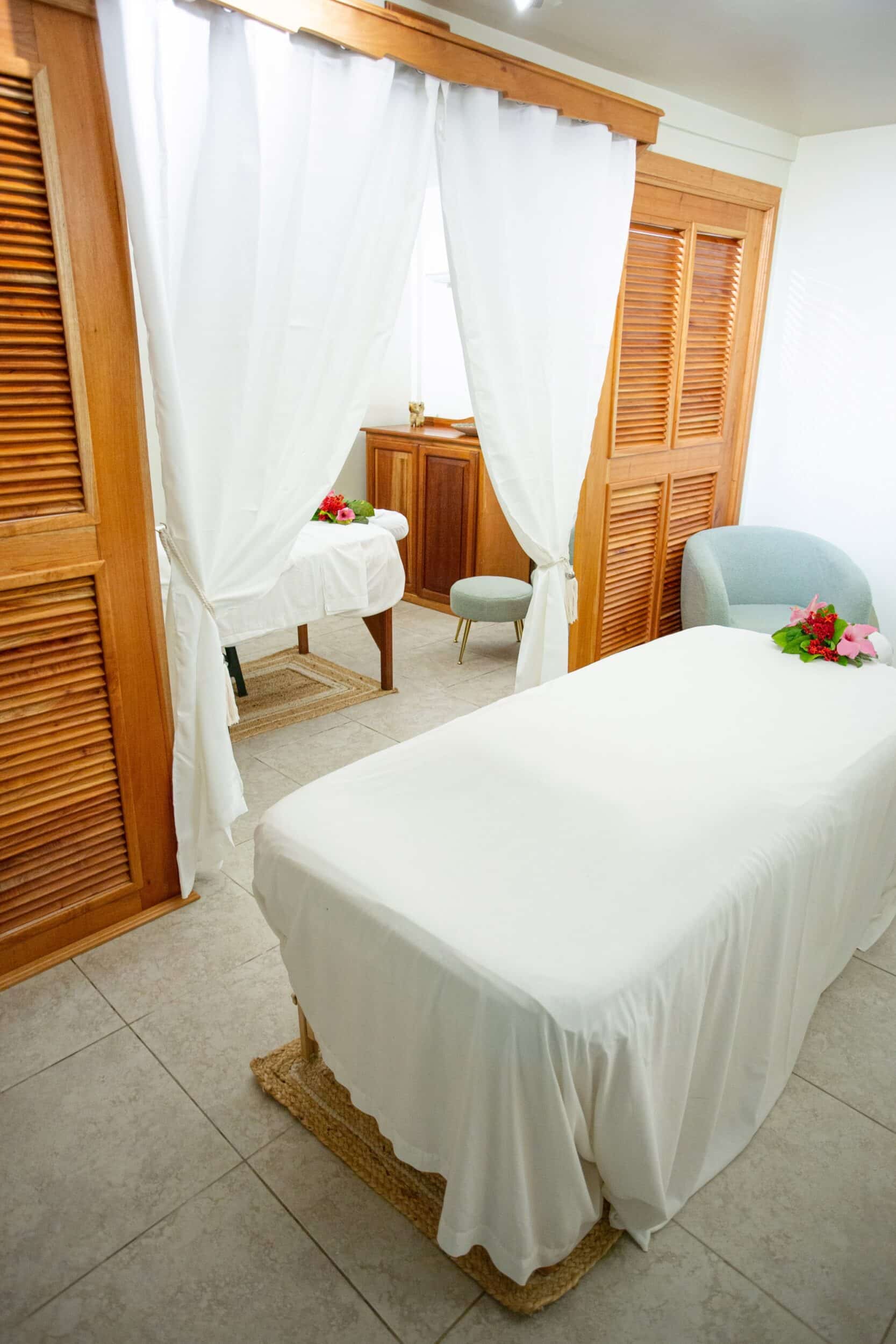 Tranquil spa room for ultimate relaxation and rejuvenation experience.