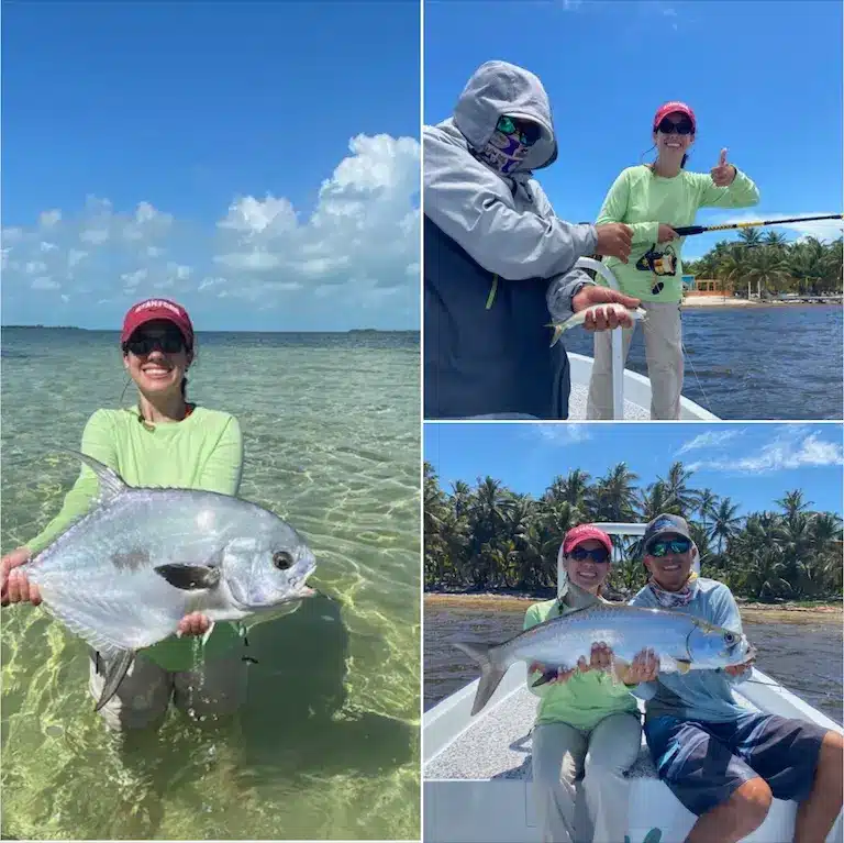 Fishing fun in beautiful waters with friends and big catches.