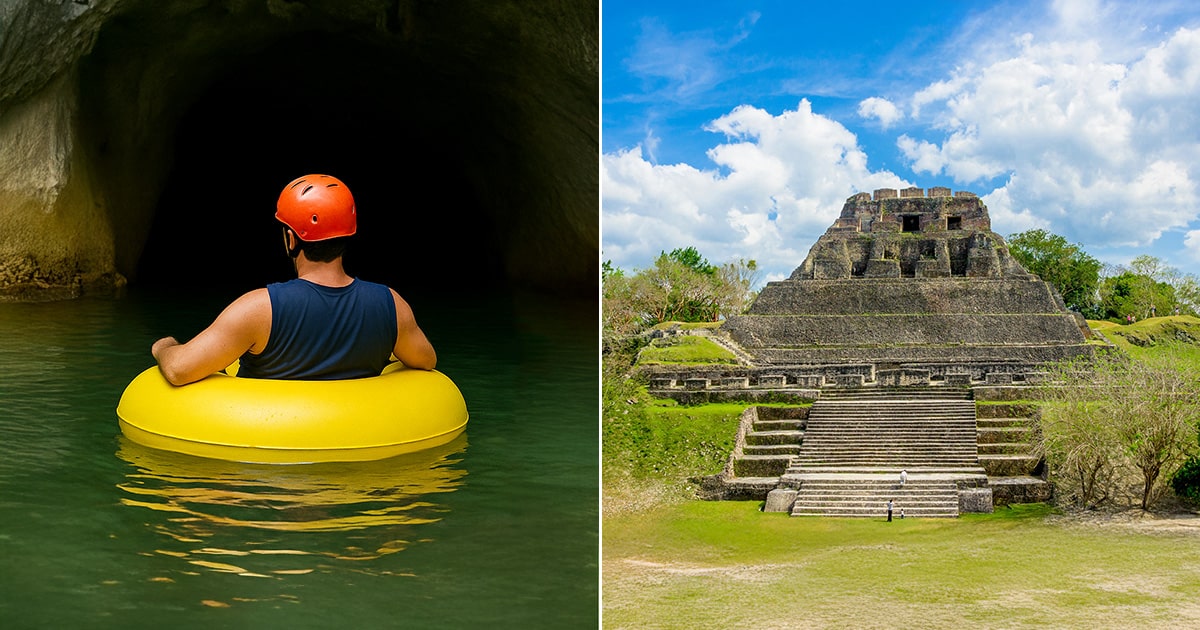 Cave Tubing and Xunantunich Mayan Ruin